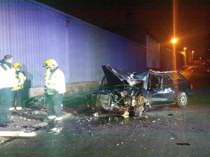 Supporting image for story: Man charged with drink driving after car hits lamp post