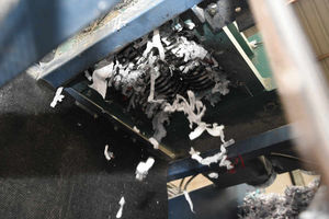 WN Security Shreddings Shifnal. Commercial paper Shredder in action.