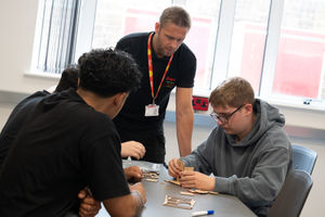 Students took part in a range of activities during the visit to E.ONs Net Zero Training Academy.