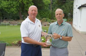 President Nigel Chesters with winner Darren Lewis