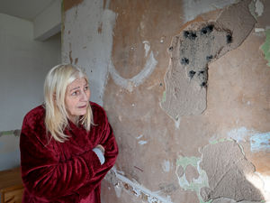 Supporting image for story: Grandmother returns home from hospital and 'death's door' to find her bedroom walls crumbling