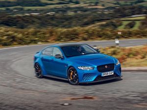 Supporting image for story: First Drive: Jaguar’s XE SV Project 8 Touring is theatre on wheels