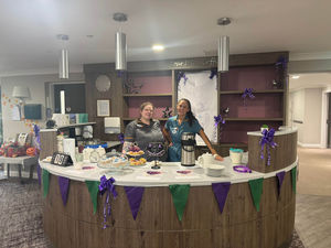 Colleagues at HC-One’s Sedgley Court Care Home’s World Alzheimer’s Day Cuppa Joy Friday event