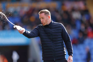 Shrewsbury Town boss Gavin Cowan during their game with Cheltenham Town
