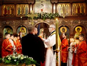 Stunning images show Serbian Orthodox Christians gathering to celebrate the birth of Jesus Christ at the Serbian Orthodox Church of the Holy Prince Lazar, in Bournville, Birmingham. January 7, 2026.  