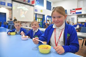 The new programme gives children a chance to eat and socialise with friends before starting their school day