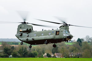 An iconic Chinook helicopter