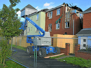 Supporting image for story: Fire-hit flats in Willenhall Road are demolished