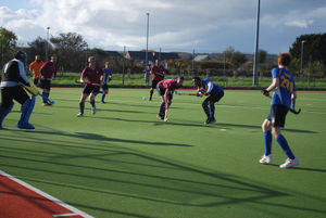 Stourport shoots towards the goal