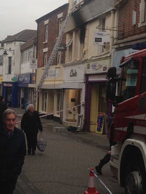 Firefighters at the scene today