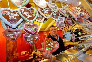 Fred Charlton, from Walsall, on his stall