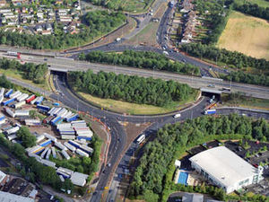 Supporting image for story: Questions asked over M54 island traffic lights
