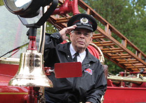 Vernon Fisher in front of the truck