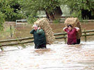 Supporting image for story: Battling the flood waters