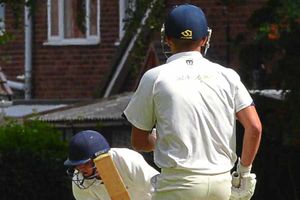 Wombourne's Ben Hudson bowled out at Shifnal.