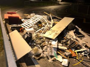 Supporting image for story: 'It's outrageous' Dudley councillor reacts as fly tippers dump waste outside school