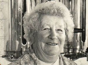 Olive Grundell helped with teas and coffees