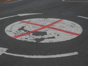 Supporting image for story: St George's Cross controversy: Mini-Roundabout in Birmingham painted red by patriots in Operation Raise The Flag row