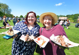 Maggie Harrison, of Wall Heath, (left) and Christine Ford, of Alrewas, enjoy the event