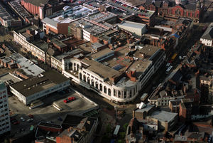 An aerial view showing the extent of the Beatties site in Wolverhampton