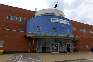 The suspect presented himself at the front desk of the station