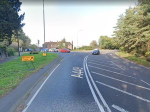 Supporting image for story: Woman taken to hospital after two-car crash at busy junction