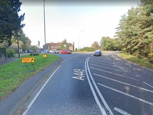 Supporting image for story: Woman taken to hospital after two-car crash at busy junction