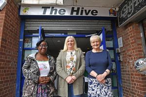Caroline Ansine, Tracey Badger and Kathryn McMahon from the Hive