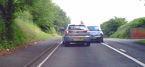 The Seat Cordoba veers into the path of an oncoming driver