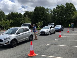 Supporting image for story: Telford pop up drive-through food donation point hailed as community triumph
