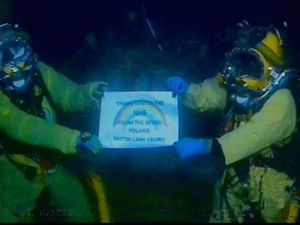 Supporting image for story: NHS workers sent special message of thanks from depths of North Sea