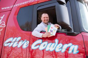 Driver Piotr Czartolomny with some of the cards