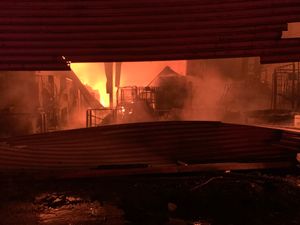 Supporting image for story: Dozens of firefighters tackle major blaze at city centre industrial unit