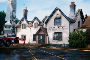 Firefighters at the scene