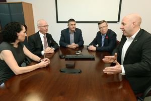 Left to right at the Black Country Budget event are Tracey Jackson, Paul Kalinauckas, Rob Gunn, Ian Jackson and Corin Crane