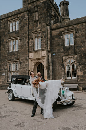 On their wedding day 