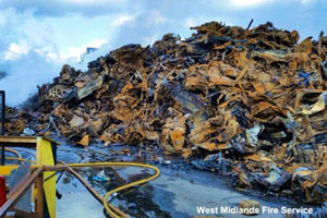 Supporting image for story: Birmingham fire: Firefighters return to scene of huge Saltley scrap blaze