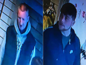 Supporting image for story: CCTV: Bridgnorth thieves take hundreds of pounds worth of clothes off hangers before walking out in broad daylight