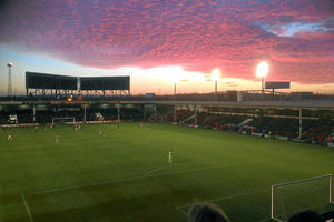 Sunset at Banks's Stadium Photo: Rob Jones