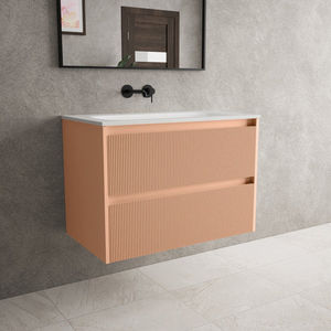 Peach Fuzz brings warmth and elegance to the Scanalato vanity – Pantone’s Colour of the Year 2024 reimagined for the bathroom.