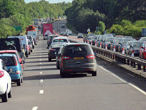 Supporting image for story: Traffic chaos as Shrewsbury A5 island work starts