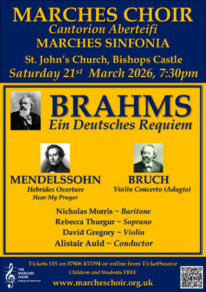 Marches Choir concert, 21st March 2026