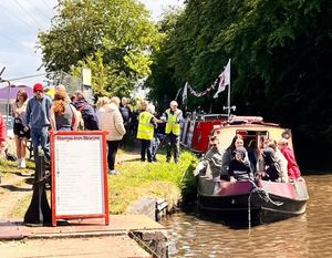 Getting ready for the boat trip along the canal