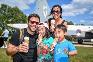 Visitors can enjoy ice creams or food from BBQ stands. Picture: RAF Museum.