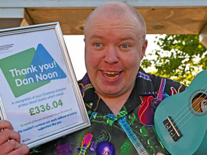 Supporting image for story: Daniel all set for charity karaoke busking for children's hospital