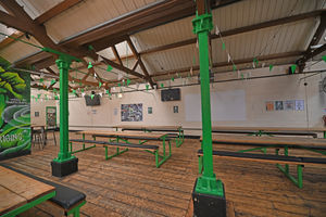 The open and large setting lends itself to a German bierkeller