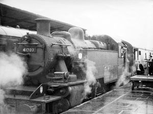 Journey's end. The last passenger train ever to run from Bridgnorth to Shrewsbury, pictured at Shrewsbury railway station on September 7, 1963. Picture: Keith Beddoes.