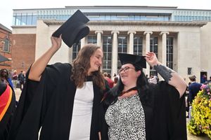 Abbie Palmer 22 and Amy Ainsbury, from Wolves and Cradley, are graduating in Paramedic Science.
