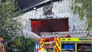 Images of the blaze taken by Adam Foley 