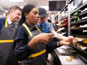 Supporting image for story: Tory leader Badenoch returns to McDonald’s kitchen